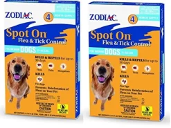 Zodiac Spot On Flea & Tick Control for Dogs - 31 - 60 Lbs - 4 Pack