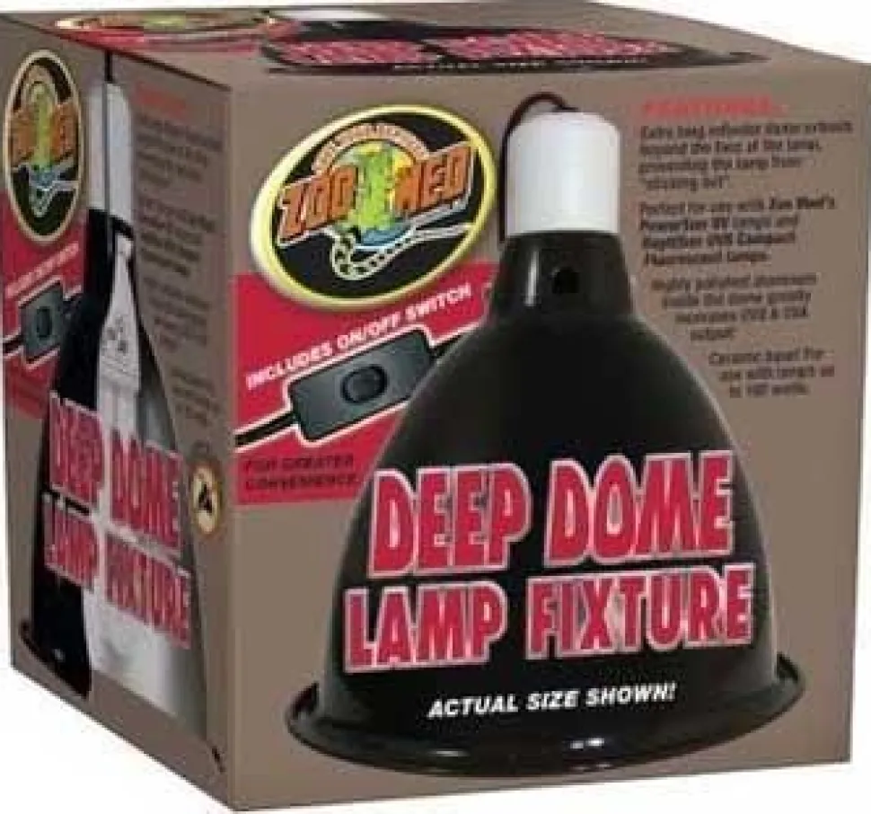 Zoo Med Laboratories 160 Watt Deep Dome Lamp Fixture 8.5 Inch Bottom Diameter