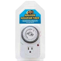 Zoo Med Laboratories AquaSun Single Plugin Outlet 24-Hour Aquarium Timer - White