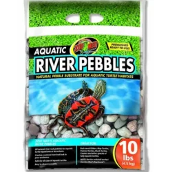Zoo Med Laboratories Aquatic River Pebbles Decorative Aquarium and Turtle Substrate - Medium - 10 Lbs