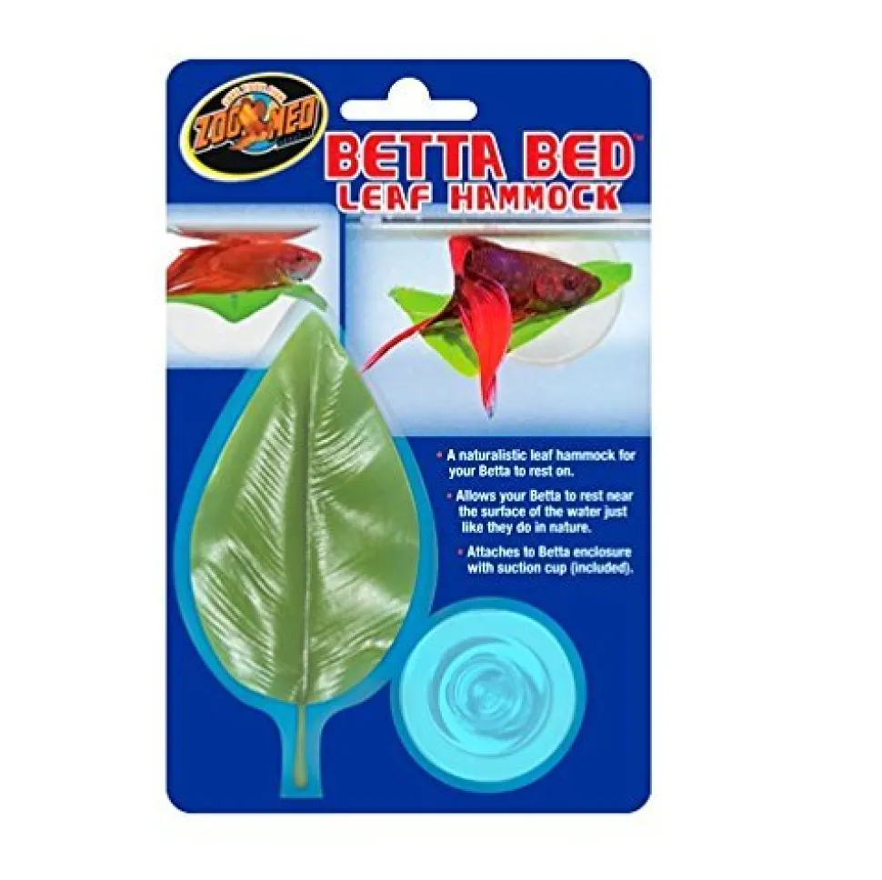 Zoo Med Laboratories Betta Plastic Leaf Hammock Bed Aquarium Décor - Large