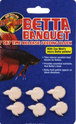 Zoo Med Laboratories Betta Banquet® 7 Day Release Feeding Block - 6 Count