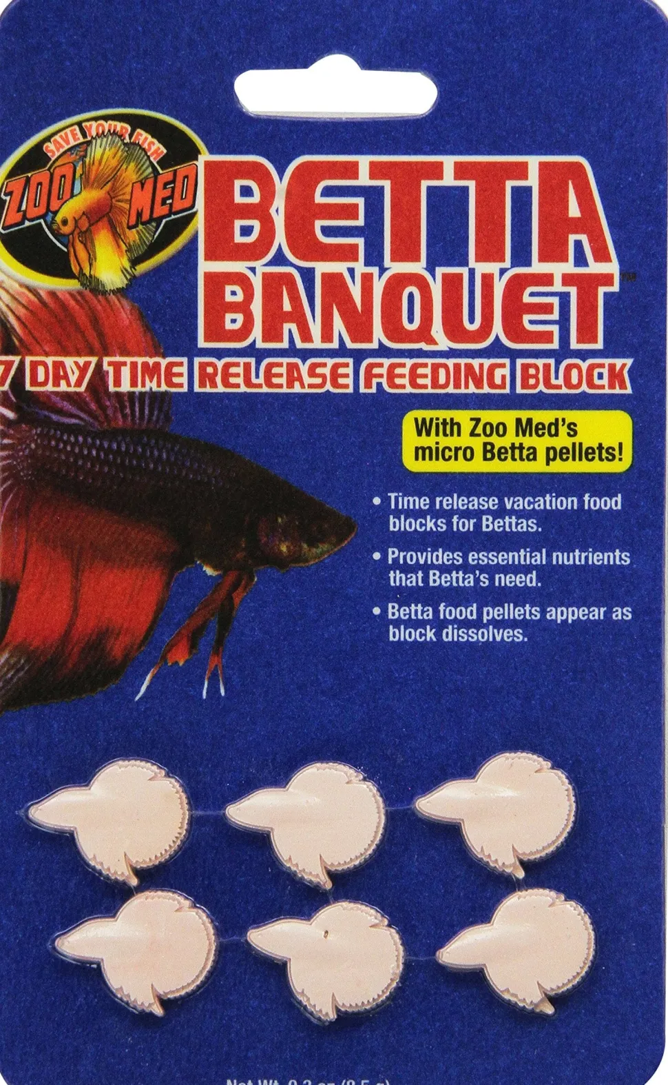 Zoo Med Laboratories Betta Banquet® 7 Day Release Feeding Block - 6 Count