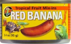 Zoo Med Laboratories Can O' Fruit Tropical Fruit Mix-ins Red Banana Turtle and Reptile Food - 3.4 Oz