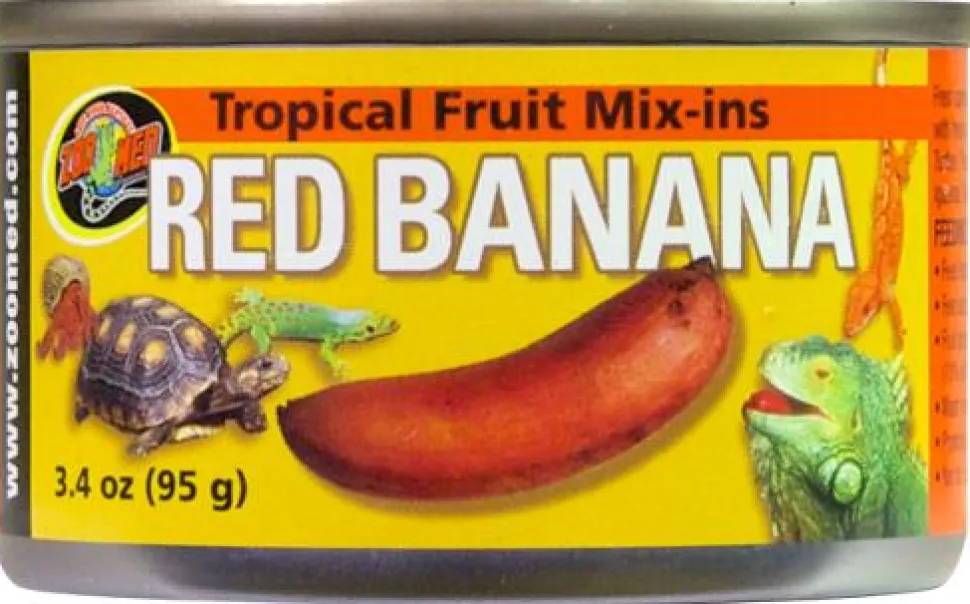 Zoo Med Laboratories Can O' Fruit Tropical Fruit Mix-ins Red Banana Turtle and Reptile Food - 3.4 Oz