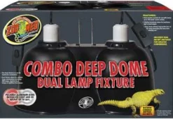 Zoo Med Laboratories Combo Deep Dome Reptile Basking Lamp Fixture - Large