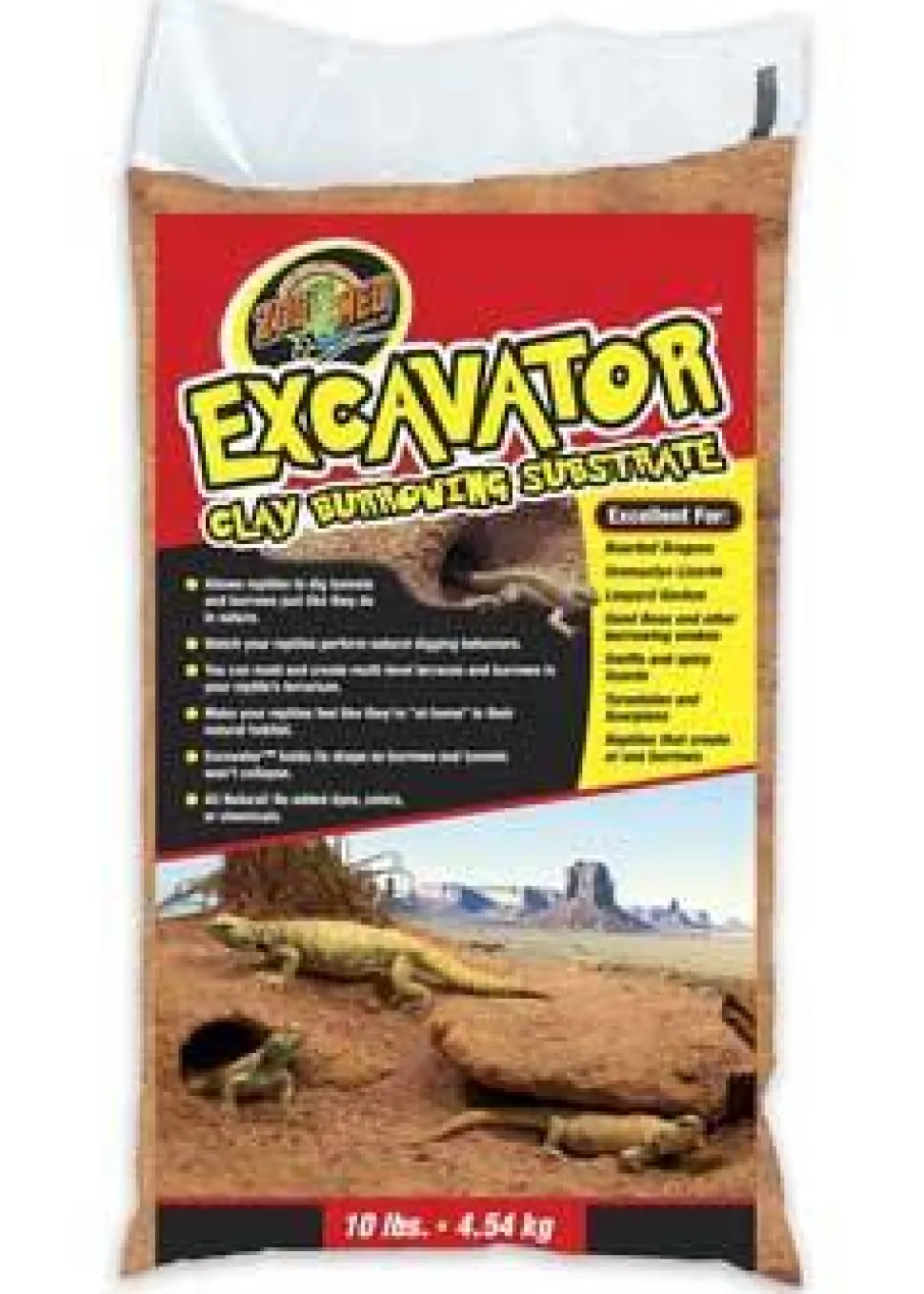 Zoo Med Laboratories Excavator Clay Burrowing Reptile Substrate - Brown - 10 Lbs