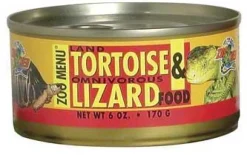 Zoo Med Laboratories Land Tortoise and Omnivorous Lizard Freeze-Dried Canned Reptile Food - 6 Oz