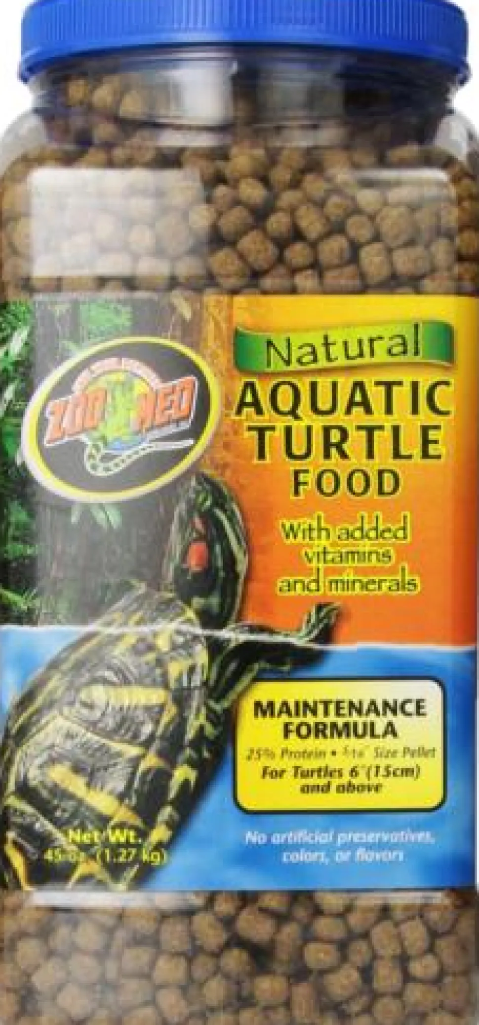 Zoo Med Laboratories Maintenance Formula Natural Aquatic Turtle Dry Food - 45 Oz