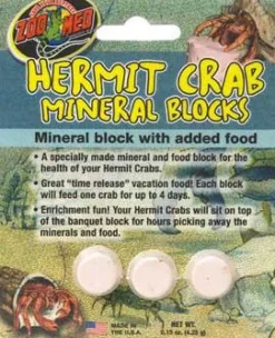 Zoo Med Laboratories Mineral Blocks Hermit Crab Food Supplements