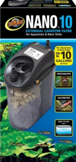 Zoo Med Laboratories Nano 10 or 501 Aquarium Canister Filter - Upto 10 Gallons