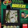 Zoo Med Laboratories Nano Breeze Aluminum Screen Caged Reptile Terrarium Cage Habitat - L:10" X W:10" X H:12" Inches