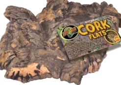Zoo Med Laboratories Natural Flat Tree Bark Cork Aquarium and Terrarium Decor - Large