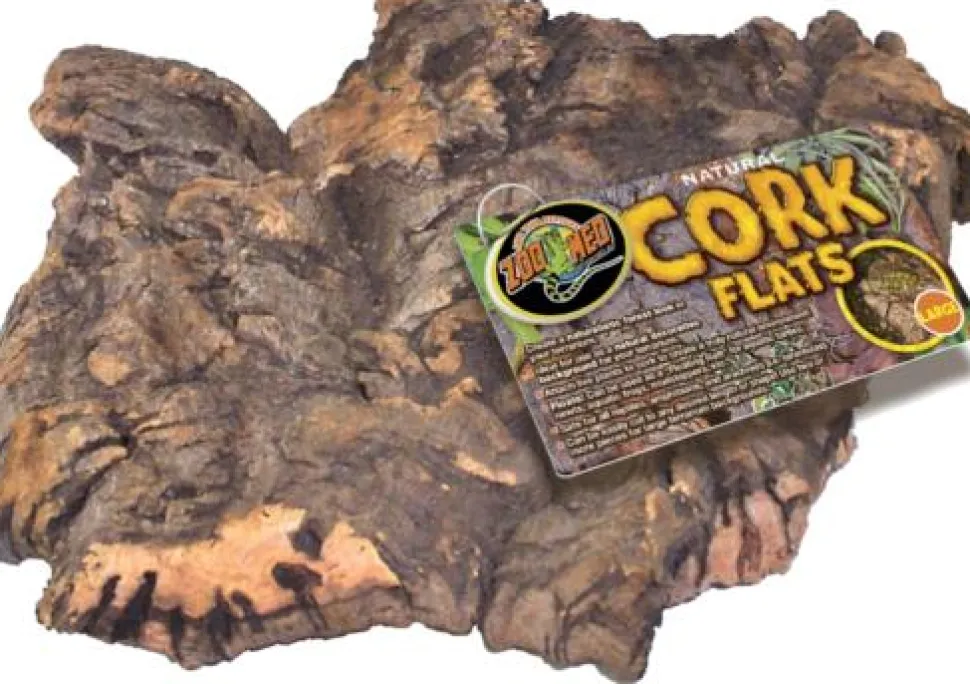 Zoo Med Laboratories Natural Flat Tree Bark Cork Aquarium and Terrarium Decor - Large
