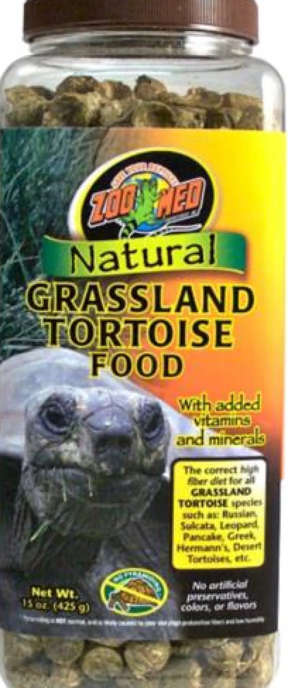 Zoo Med Laboratories Natural Grassland Formula Tortoise Dry Food - 15 Oz