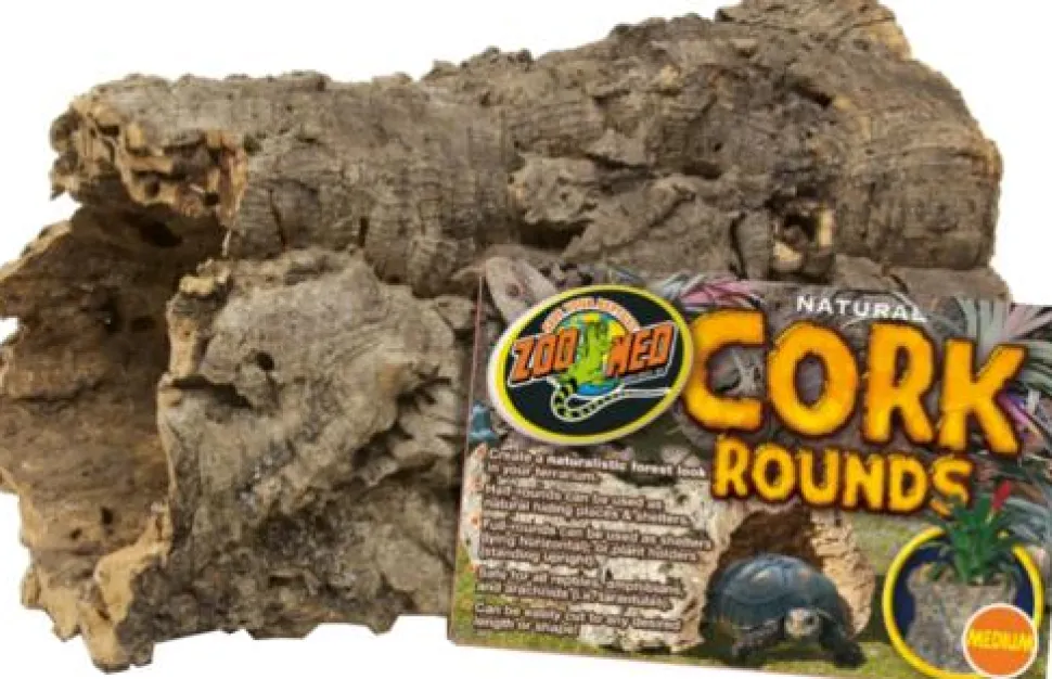 Zoo Med Laboratories Natural Round Tree Bark Cork Aquarium and Terrarium Decor - Medium