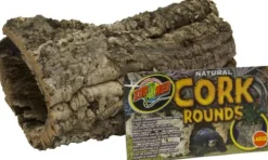 Zoo Med Laboratories Natural Round Tree Bark Cork Aquarium and Terrarium Decor - Large