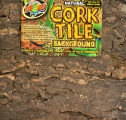 Zoo Med Laboratories Natural Cork Tile Terrarium Background - L:12" X W:12" Inches