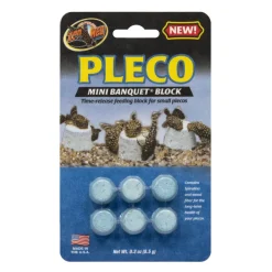 Zoo Med Laboratories Pleco 6-Pack Banquet Block Time Release Fish Food - Mini -.3 Oz
