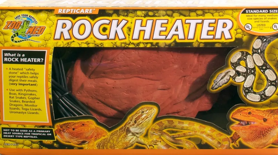Zoo Med Laboratories ReptiCare Reptile Rock Heater and Décor - Mini - L:6" X W:3.5" Inches - 1.45 Lbs - 1-5 Gallons