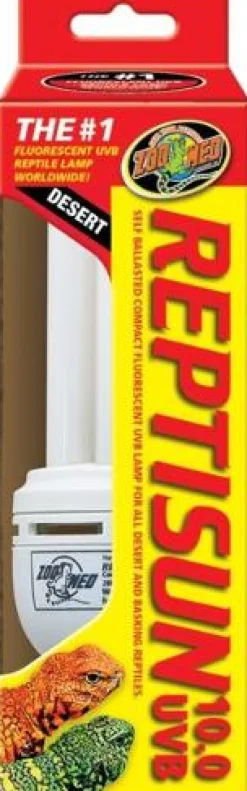 Zoo Med Laboratories ReptiSun 10.0 UVB High-Output Compact Desert Reptile Fluorescent Lamp - 26 Watt - 8.5" Inches