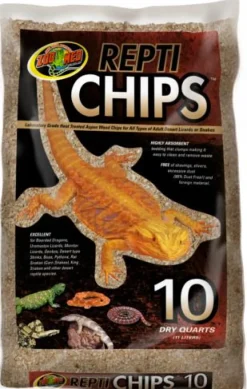 Zoo Med Laboratories Repti Chips Natural Aspen Wood Reptile Substrate - 10QT