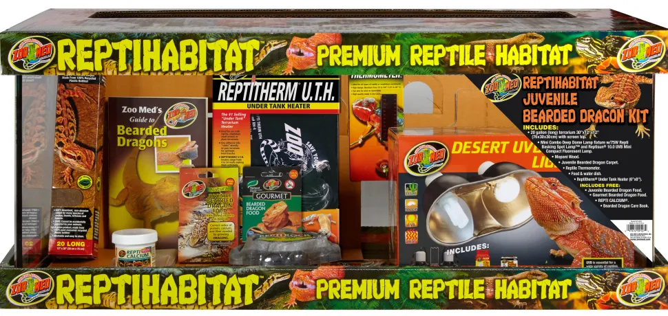 Zoo Med Laboratories ReptiHabitat Juvenile Bearded Dragon Terrarium Kit - 20 Gallons