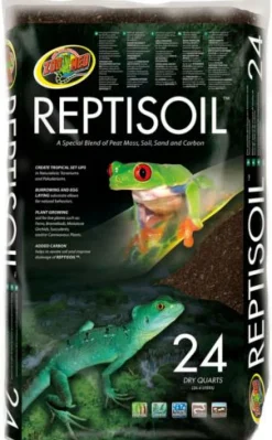 Zoo Med Laboratories ReptiSoil Reptile Blend Peat Moss and Sand with Soil and Carbon - 24QT