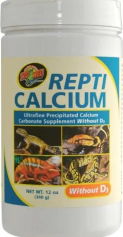 Zoo Med Laboratories Repti Calcium without Vitamin D3 Ultrafine Reptile Supplement - 12 Oz