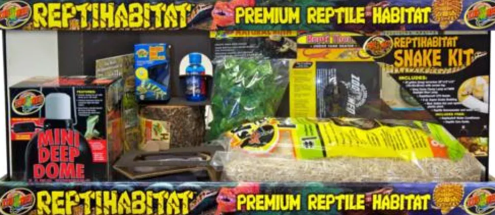 Zoo Med Laboratories ReptiHabitat Snake Tank and Starter Kit - 20 Gallon