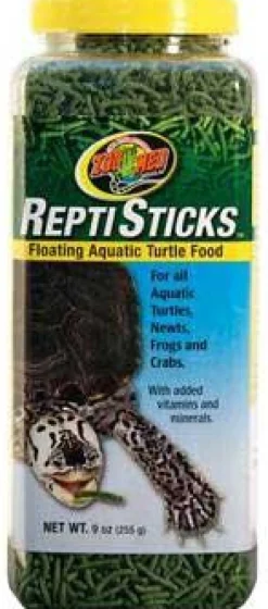 Zoo Med Laboratories ReptiSticks Floating Aquatic Turtle Dry Food - 9 Oz