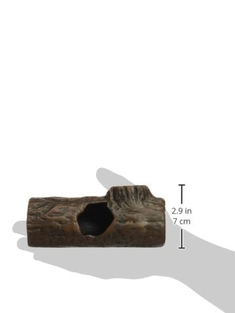 Zoo Med Laboratories Sinking Ceramic Catfish Log Aquarium Décor Ornament