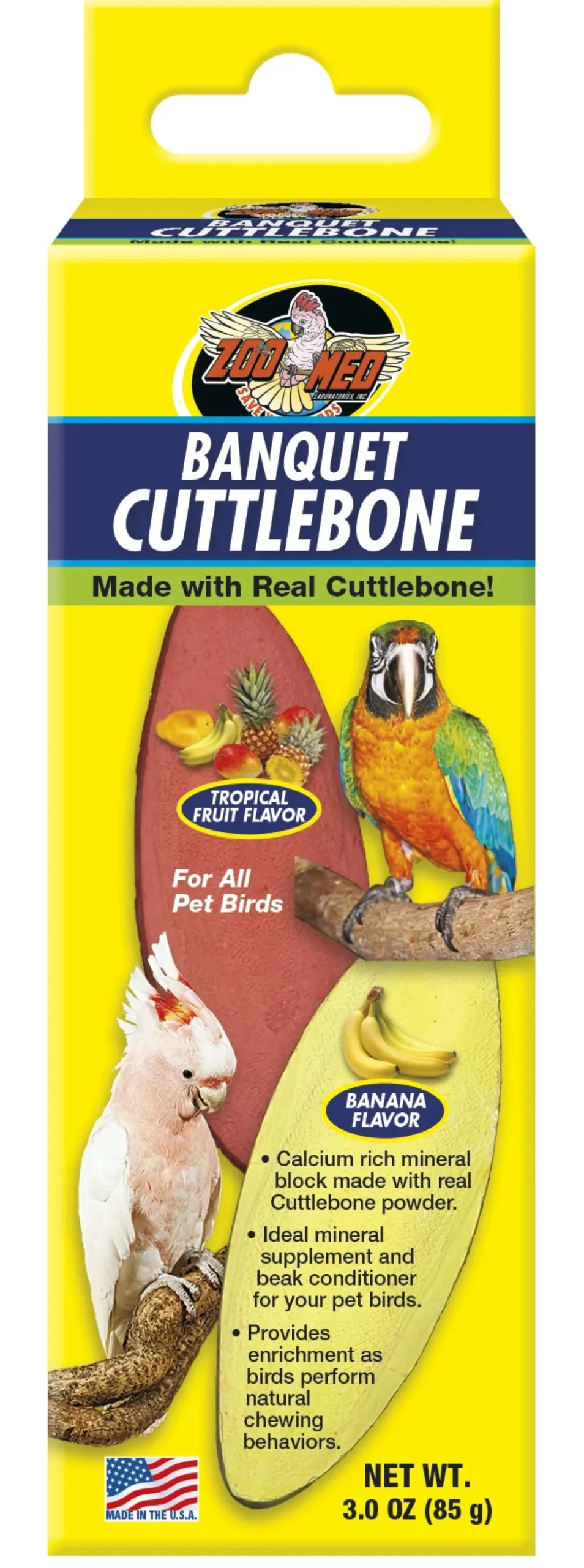 Zoo Med Laboratories Small Banquet Cuttlebone for All Pet Birds - 3 Oz