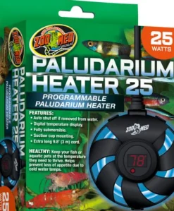 Zoo Med Laboratories Submersible Programmable Paludarium Heater with Digital Temperature Display - 25 Watt