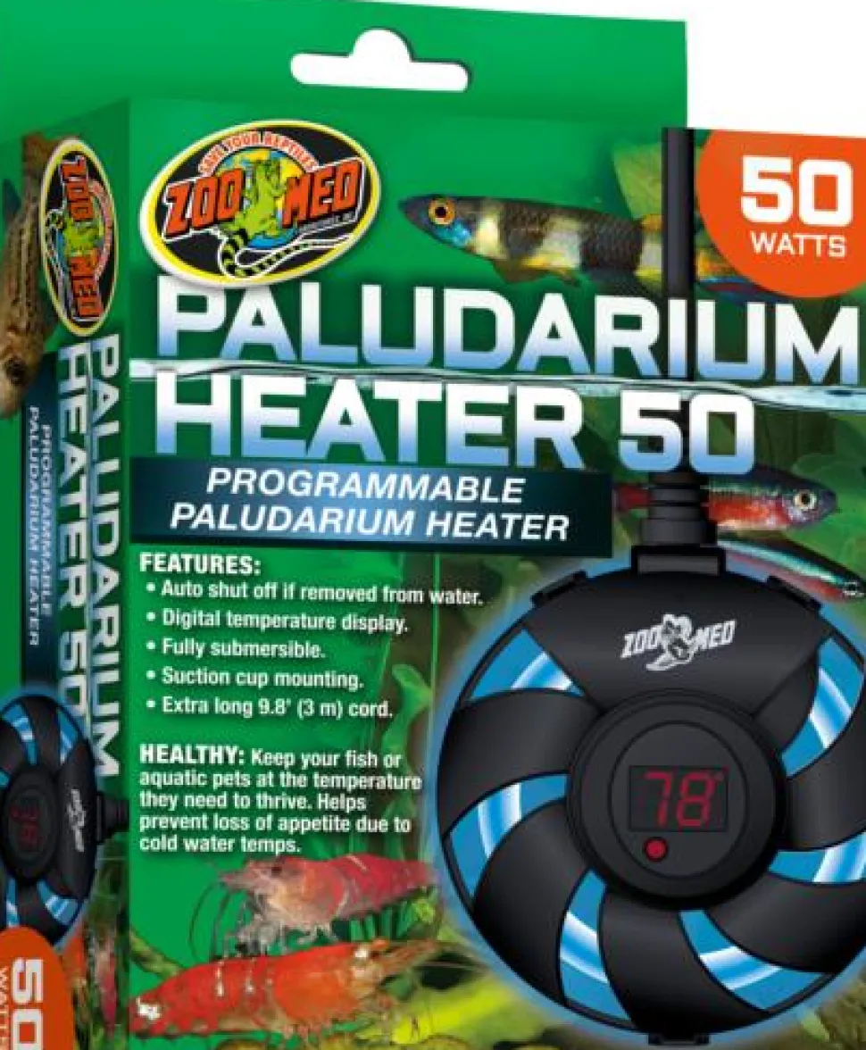 Zoo Med Laboratories Submersible Programmable Paludarium Heater with Digital Temperature Display - 50 Watt