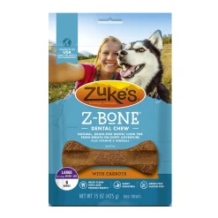Zuke's Carrot - Large Dog Dental Chews - 15 oz Bag