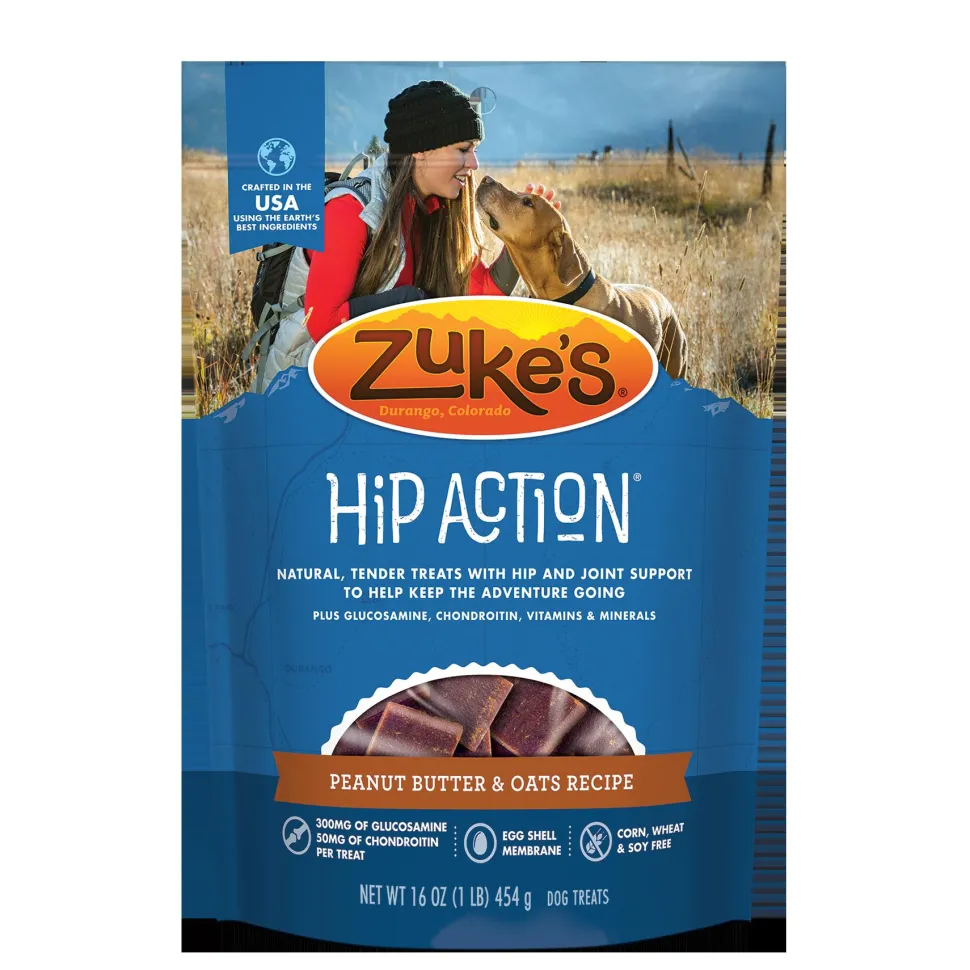 Zuke's Hip Action Peanut Butter Soft and Chewy Dog Treats - 1 lb Bag