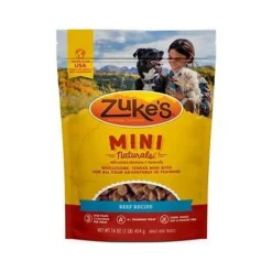 Zuke's Mini Naturals Beef Soft and Chewy Dog Treats - 1 oz Bag