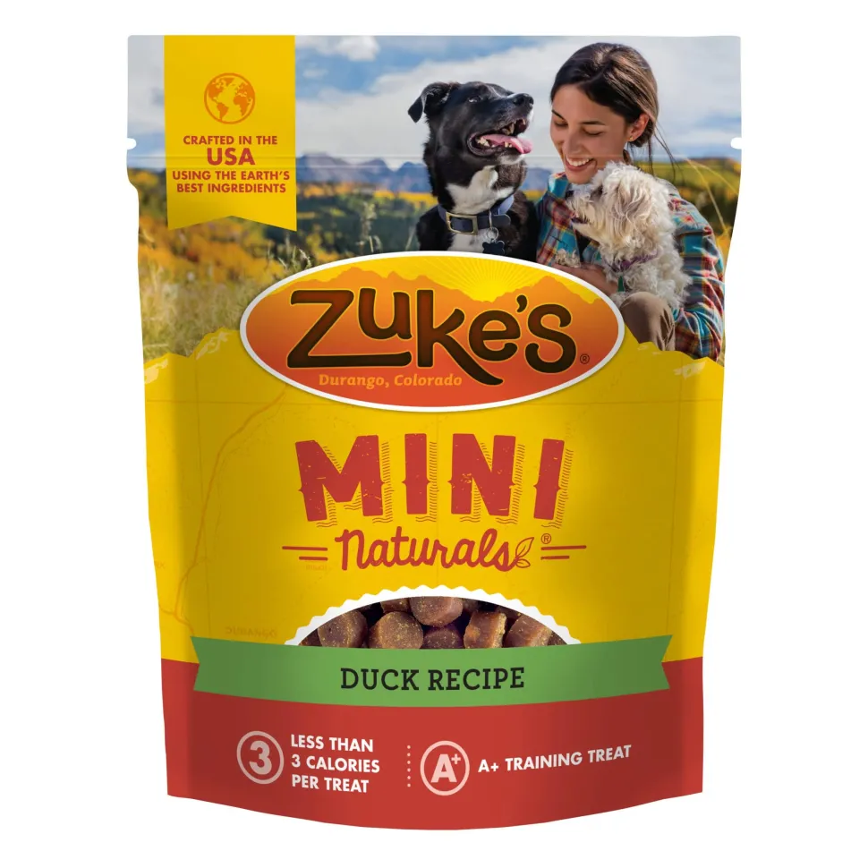 Zukes Mini Naturals Duck Recipe Training Soft and Chewy Dog Treats