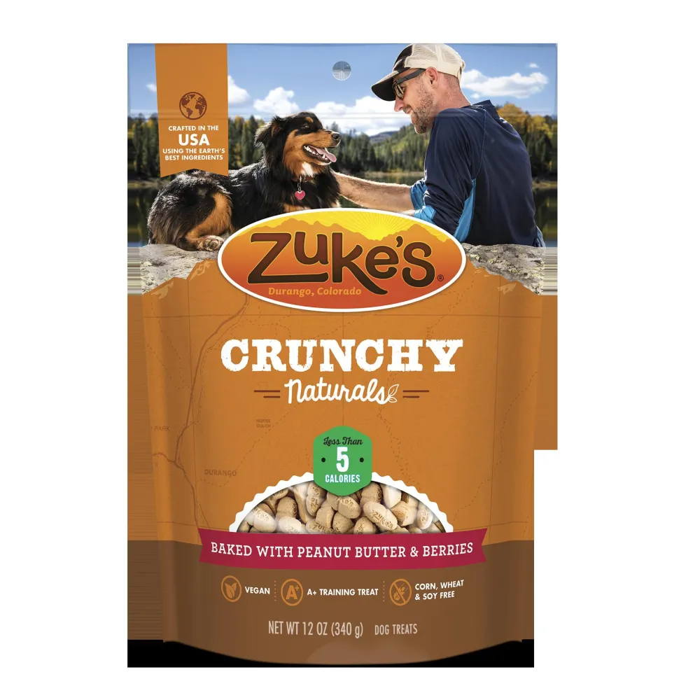 Zuke's 5s Baked with Peanut Butter & Berries Crunchy Dog Treats - 12 oz Bag