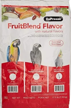 Zupreem Fruitblend Flavor Medium Cockatiel Bird Food - 17.5 Lbs