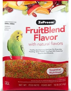 Zupreem Fruitblend Flavor Small Bird Food Parakeet Bird Food - 10 Lbs