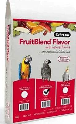 Zupreem Fruitblend Flavor Parrots/Conures Food Parrot Bird Food - 17.5 Lbs
