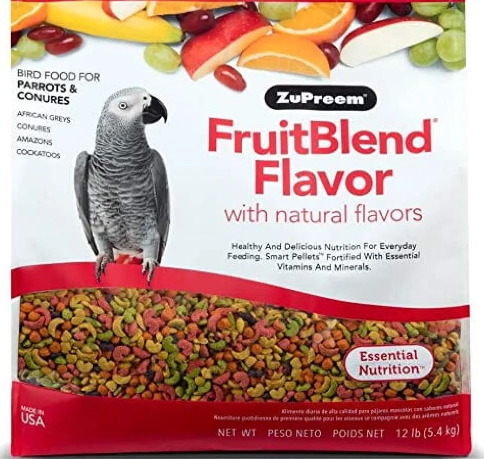 Zupreem Fruitblend Flavor Parrots/Conures Food Parrot Bird Food - 12 Lbs