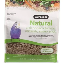 Zupreem Natural Diet Small Bird Food Parakeet Bird Food - 2.25 Lbs