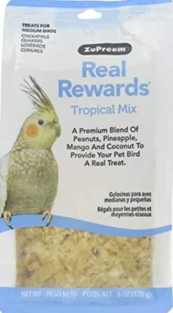 Zupreem Real Rewards Tropical Mix Medium Bird Treats - 6 Oz